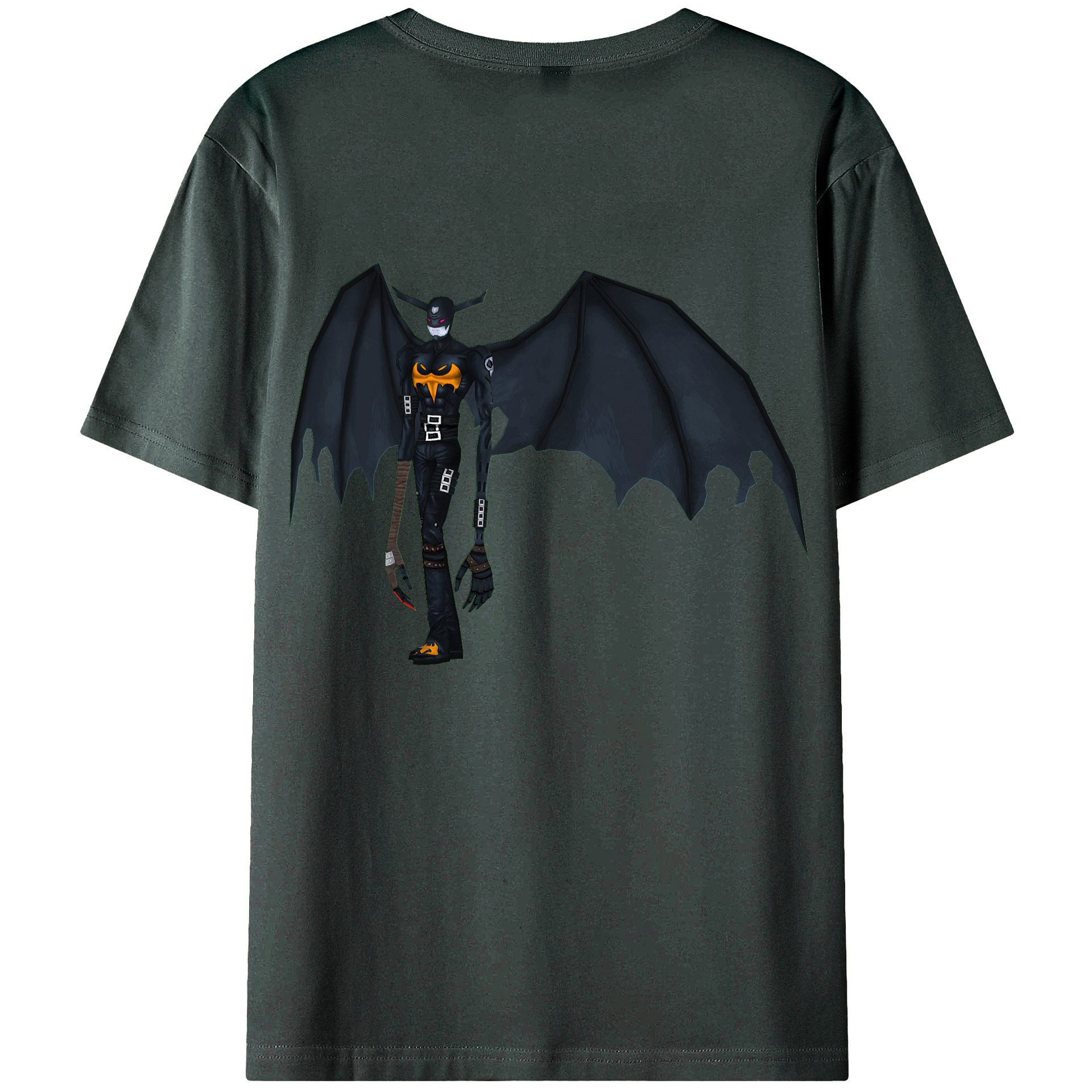 （画像用） Digimon デジタルモンスター/デジモン 綿100％ メンズ半袖Tシャツ（バックプリント） 通気性